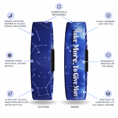 Make More ,To Give More Wristband